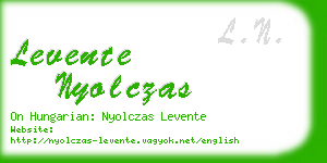 levente nyolczas business card